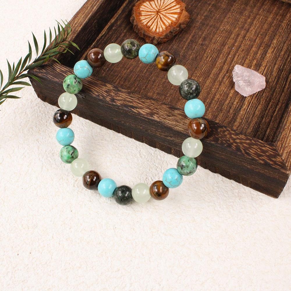 Jewelry bracelet, turquoise European and American popular bracelet, crystal tiger's eye stone beaded bracelet.