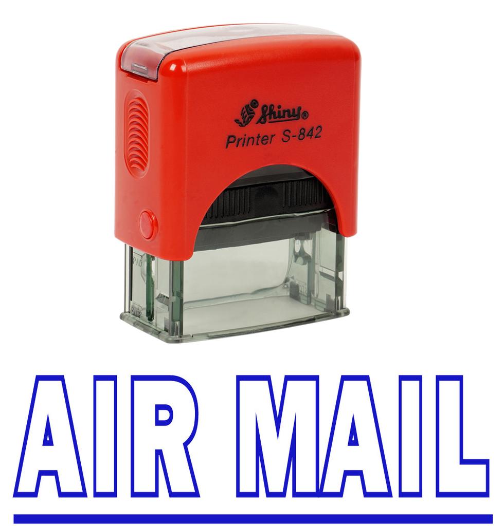 Printtoo AIR MAIL Self Inking Rubber Stamp Office Stationery Custom Shiny