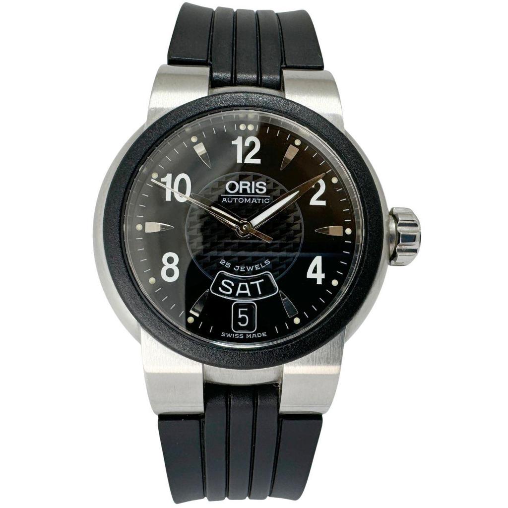 Used [ORIS TT1 Day Date] 7523-44 Used men's watch automatic winding black dial  A rank 