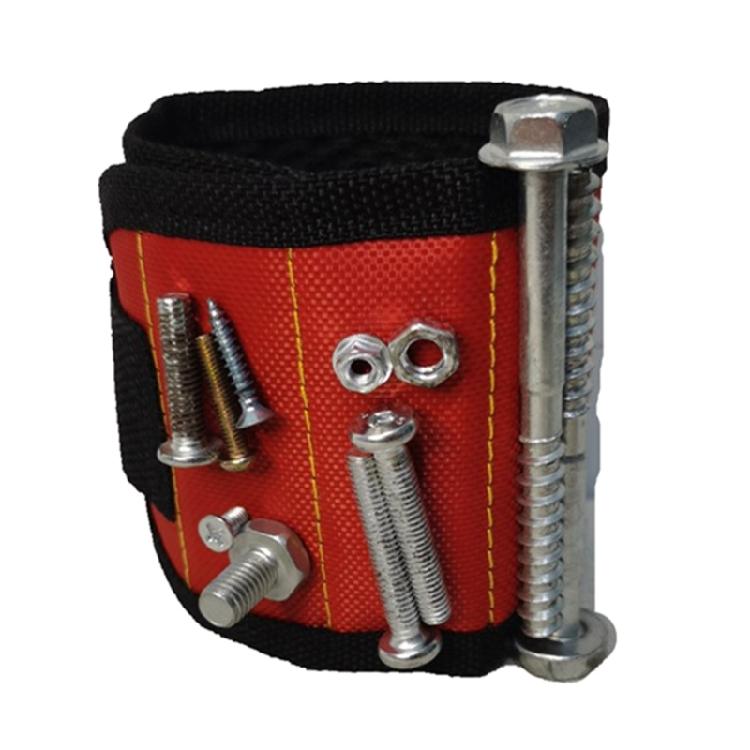 Magnetic Wristband Tool Holder With 6 Rows Of Magnets For Drill Bit Convenient Tool And Part Storage Repair Construction
