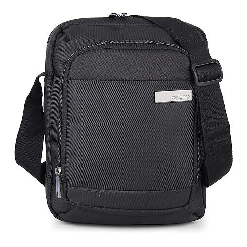 

RSINC American Tourister Nova Unisex Kris Black Vertical Messenger Bag Sling bag B084DVR6L2