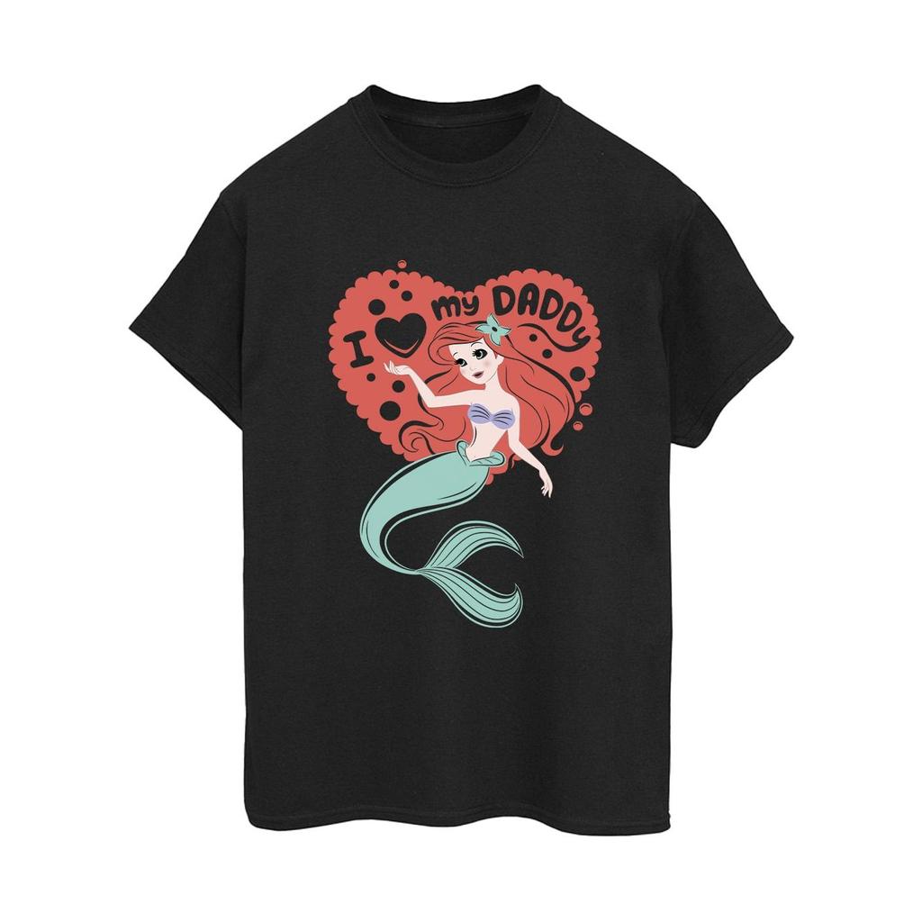 Disney Womens/Ladies The Little Mermaid Love Daddy Cotton Boyfriend T-Shirt