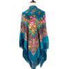 160*160CM Russian Women Square Scarf Retro Floral Print Bandana Ukrainian Shawl Babushka Handkerchief Blanket Fringed Shawls