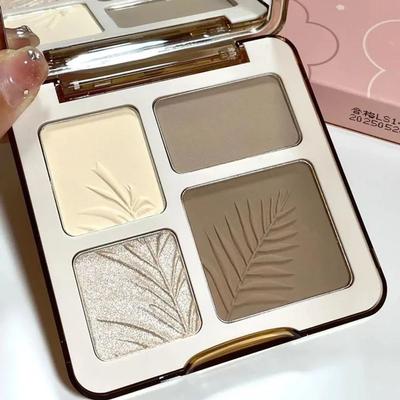 Contour Shading Contour Highlighter Pearl Stick 4 Colors Highlighter Contour Palette Makeup Illuminator 3D Matte Powder, 1 Piece, 02 02 Beige