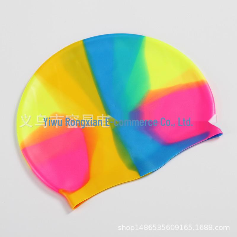 Non-Slip Waterproof Silicone Swim Cap for Adults – Comfortable, Logo Customizable