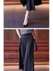 Women's 2026 Summer Ice Silk High Waist Wide-Leg Skirt Pants - Thin, Casual, Seven-Point Style