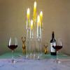 Transparent Candle Holder Acrylic with Circular Base Candlesticks Holder Main Table 5-head Floral Decoration Table Centerpieces