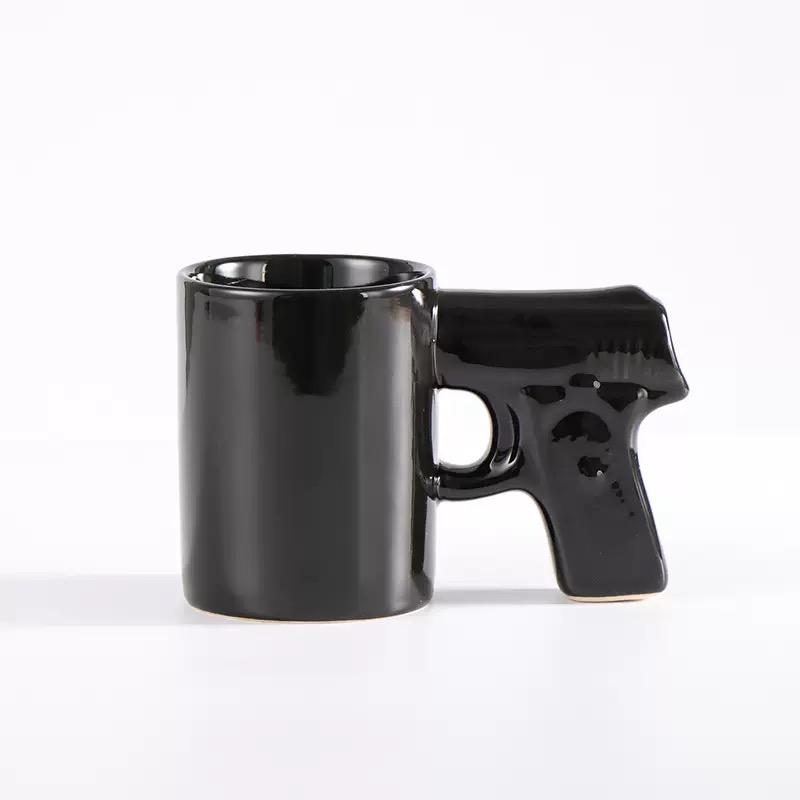 ceramic gun mug cup pistol gun handle mug cup sheriff mug