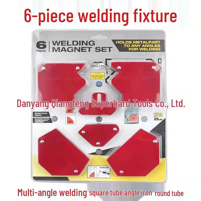 6-Piece Welding Angle Positioner Set with Triangle Ground Clamp