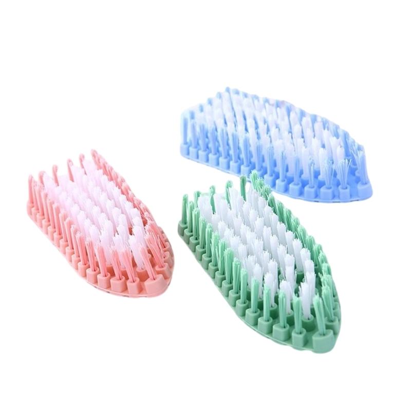 

3Pcs Bendable Soft Bristled Brush Random Color Comfort Handle Design Deep Cleaning Tight Space Scrub Brush 1