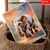 Pearl Painting DIY Kit Frameless Elephant Canvas Shiny Bead Art Creative Craft for Bedroom Living Room Decor