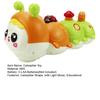 Electric Crawling Caterpillar Toy with Light Music Educational Baby Tummy Time Light-up Movable Eyes Cartoon Caterpillar Musical Toy Toddlers