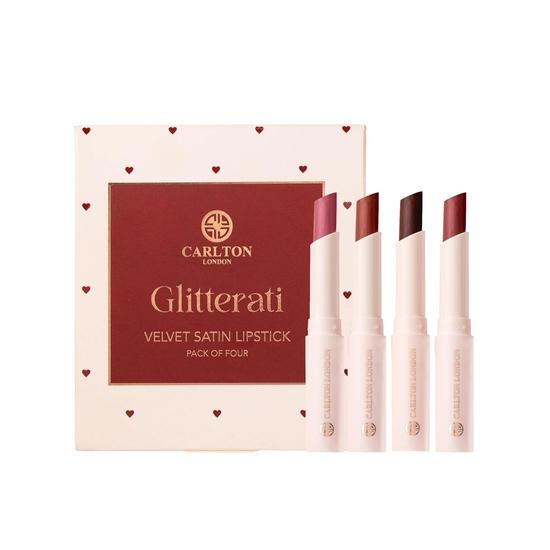 Carlton London Glitterati Pack 4 Stick Velvet Satin Lipsticks CLGRTI4_1.7g(Каждый)