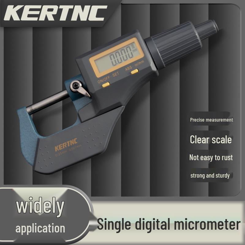 

KERTNC Neutral Digital Micrometer 0-25mm for Outer Diameter and Wall Thickness Measurement