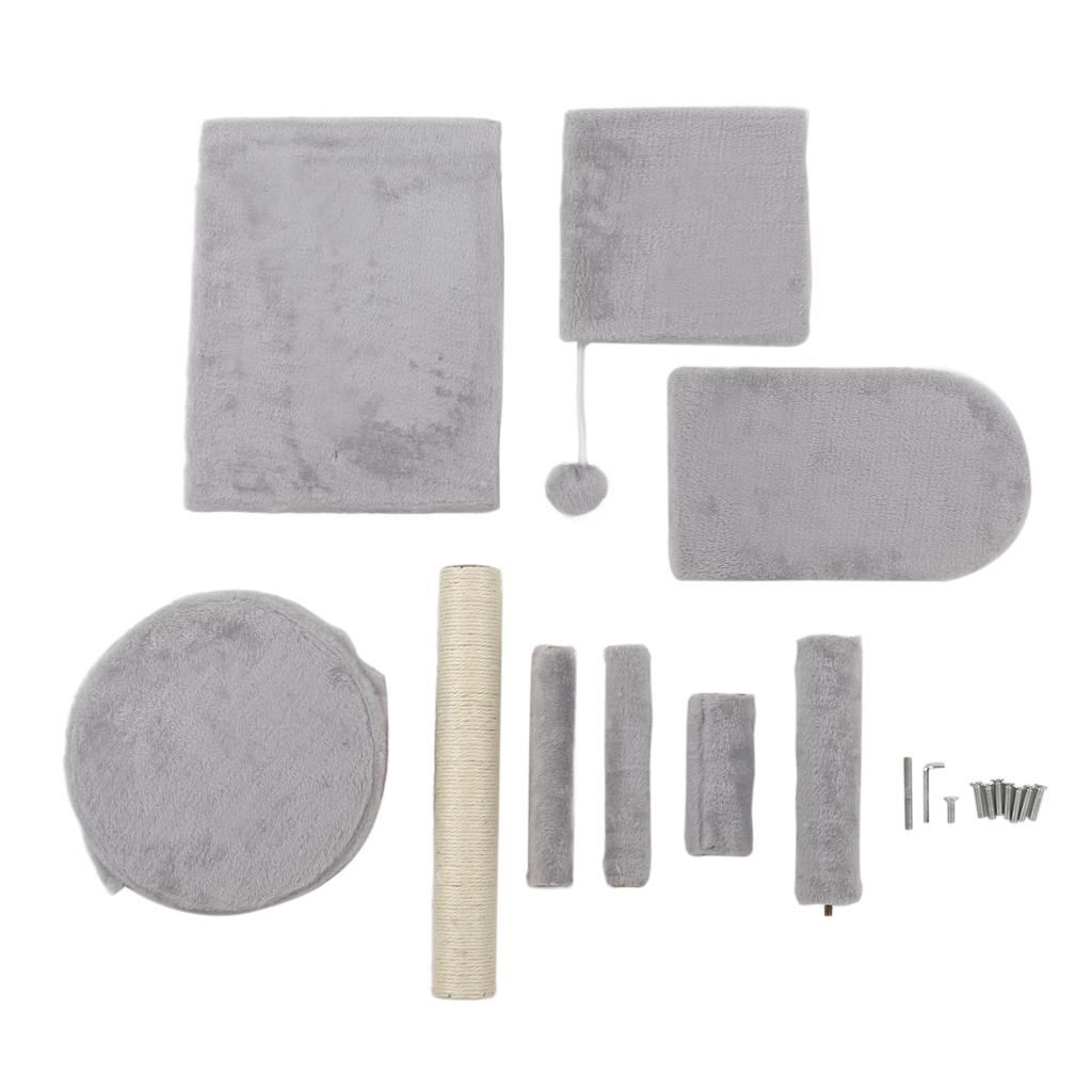 Kratzbaum Geräumiger Platz Mehrschichtiger Katzenkratzbaum Spielzeugzubehör mit hängendem Plüschball für