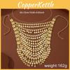 Gold Alloy Coin Pendant Necklace With Multilayer Tassels For Women Summer