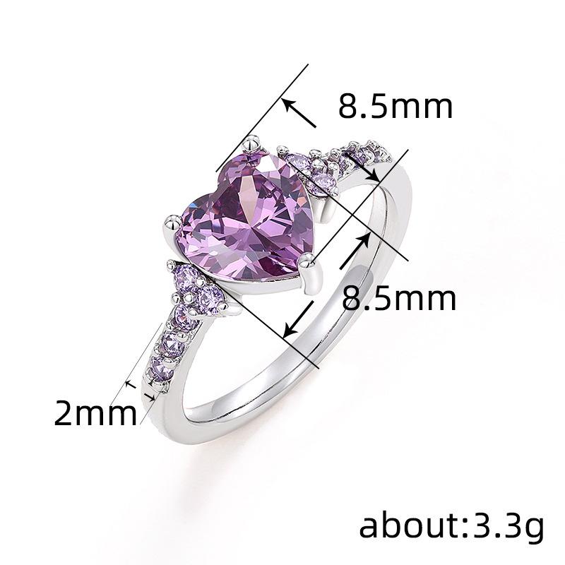 Love Ring for Women - Fashionable Wedding Elegant Heart-shaped Ring - Bride's Proposal Ring