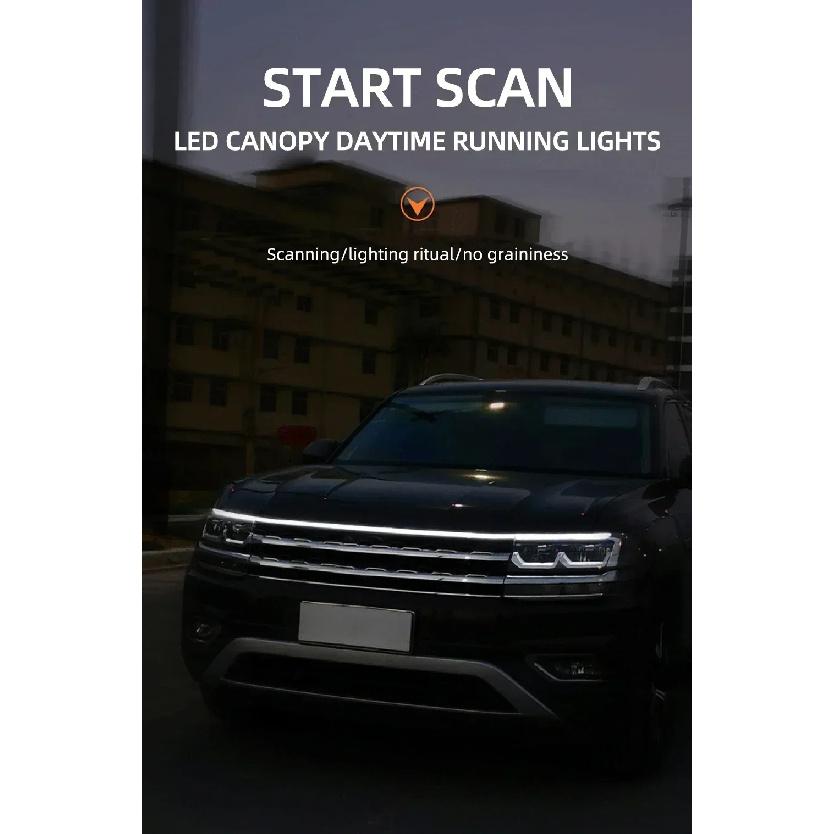 LED Car Hood Atmospheric Light Bar Waterproof Car Exterior Decorative Lighting Decorative Headlights Ambient Light 12V Universal