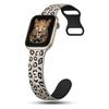 Engraved Leopard for Apple Watch Straps 40mm 44mm 42mm 45mm 41mm 49mm 38mm Silicone Bracelet Series 9 8 7 SE 6 5 4 Ultra2 3 Band