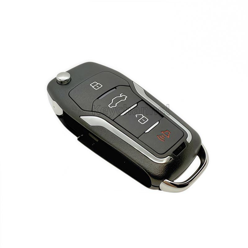 1PCS 4 Button Xhorse XKFO01EN XEFO01EN Remote Shell Car Key Shell KD B12 NB12-3 Flip Remote Case VVDI Remote Shell No Key Blade