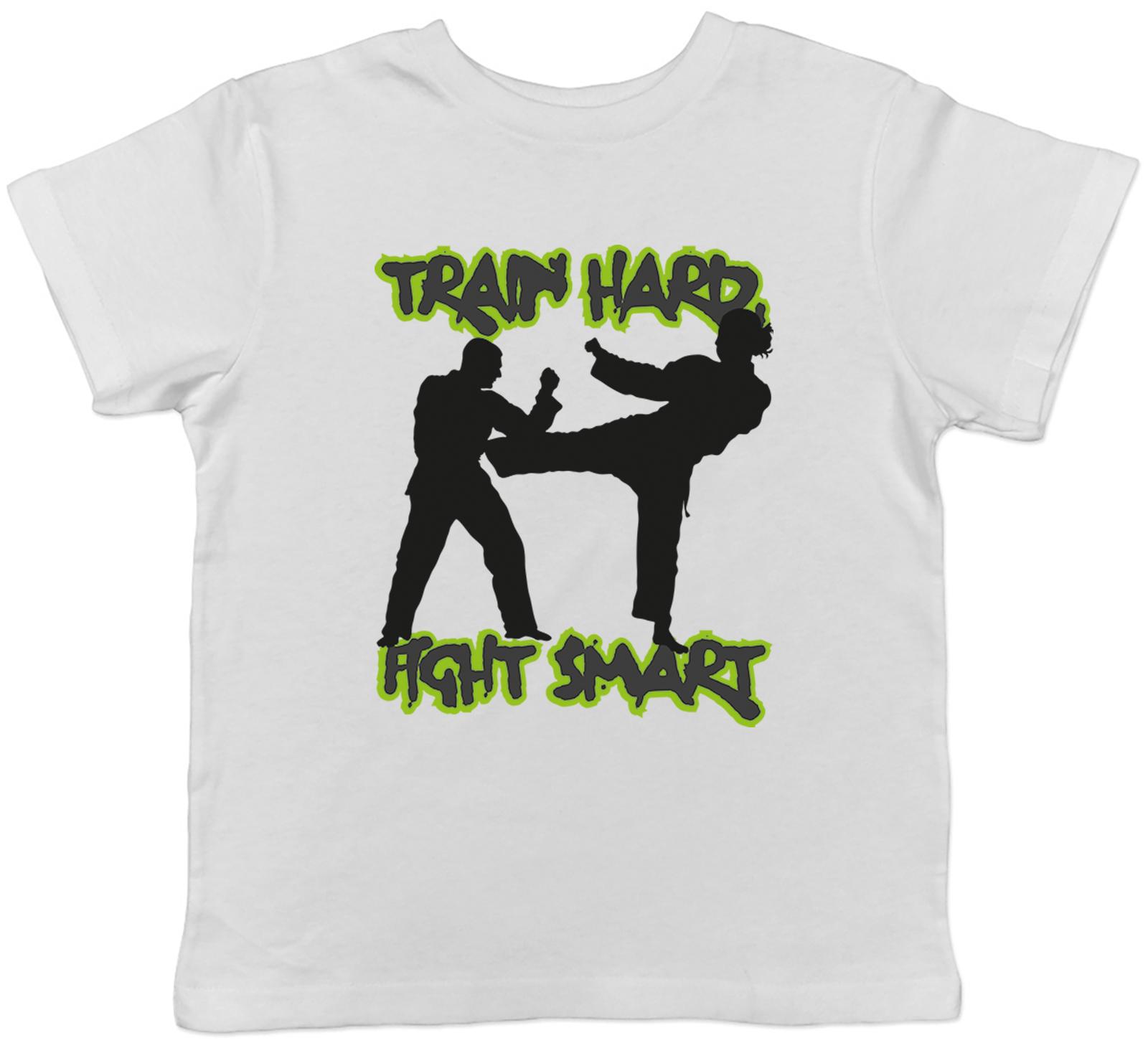 

Taekwondo Student Kids T-Shirt Train Hard Fight Smart Childrens Boys Girls Gift 110
