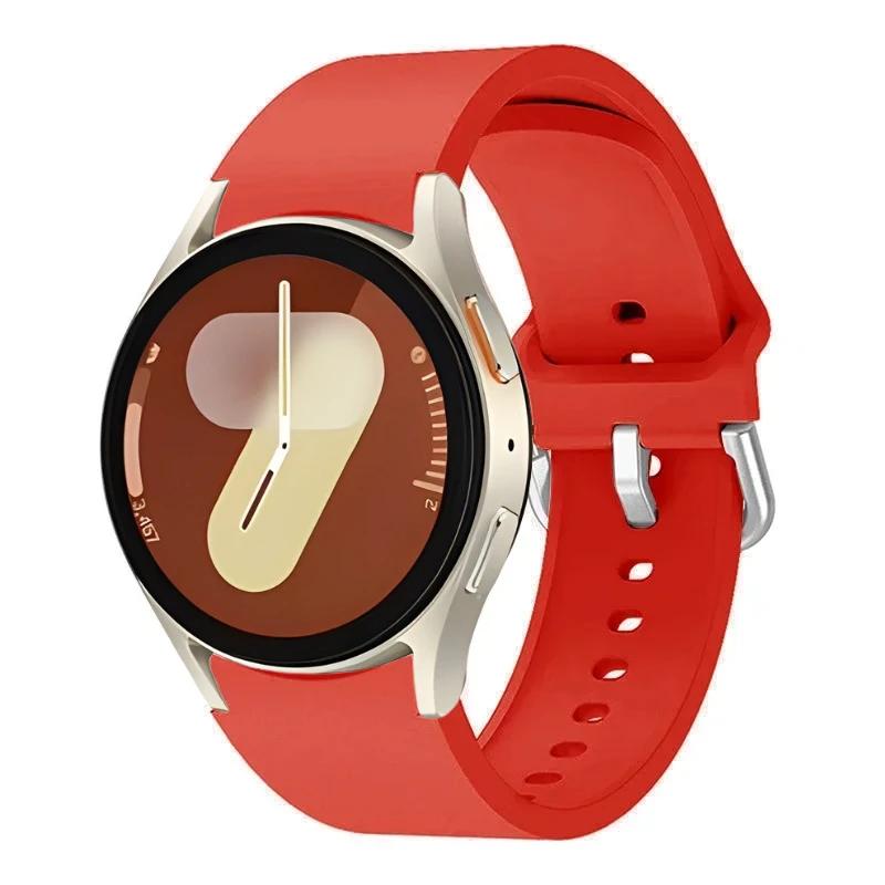 Oryginalny Silikonowy Pasek Do Samsung Galaxy Watch 7/6/5/4 44mm 40mm 5 Pro Sportowa Bransoleta Galaxy Watch 6 4 Classic 47mm 43mm Pasek
