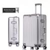 20-Inch Aluminum-Magnesium Alloy Carry-On Suitcase with Password Lock and Metal Frame