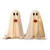 2 Pack with Pumpkin Light-Up Sherpa Ghosts Cute Ghost Tabletop Decor Halloween Decorations  Party