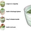 2025+ 4L Kitchen Vegetable Dryer, Salad Washer with Safety Lid Lock and Swivel Handle