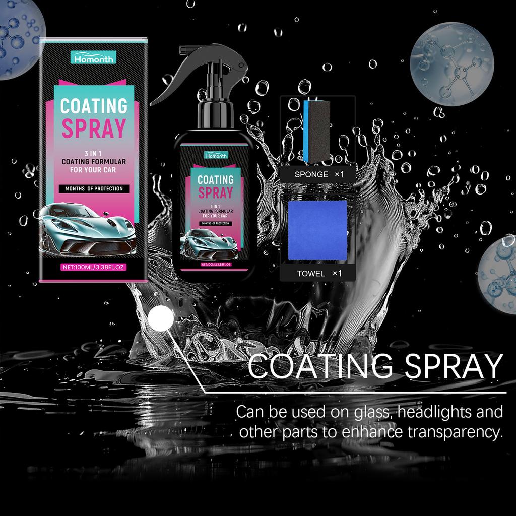 HOMONTH car coating spray car paint coating agent car wax polish maintenance anti-fouling anti-dirty protective wax