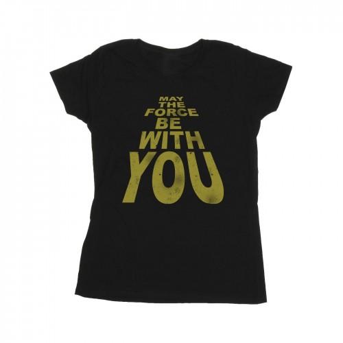 Star Wars Womens/Ladies May The Force Be With You Cotton T-Shirt