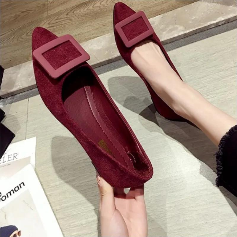 Shoes For Women Stylish Low Heel Elegant Office Woman Flats Hot Trendy Offer Cheap Clearance Shoe High Quality Fashion Casual