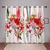 Thick 90% Shading Colorful Flawer Floral Girl Blackout Window Curtains For Kids Bedroom Living Room Bathroom Kicthen Door Home