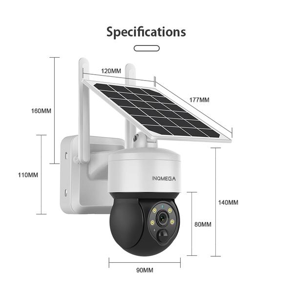 Solarbetriebene Kamera CCTV-Sicherheitskameras 4G SIM / WIFI 360 Outdoor wasserdichte PIR-Kamera zur Personenerkennung