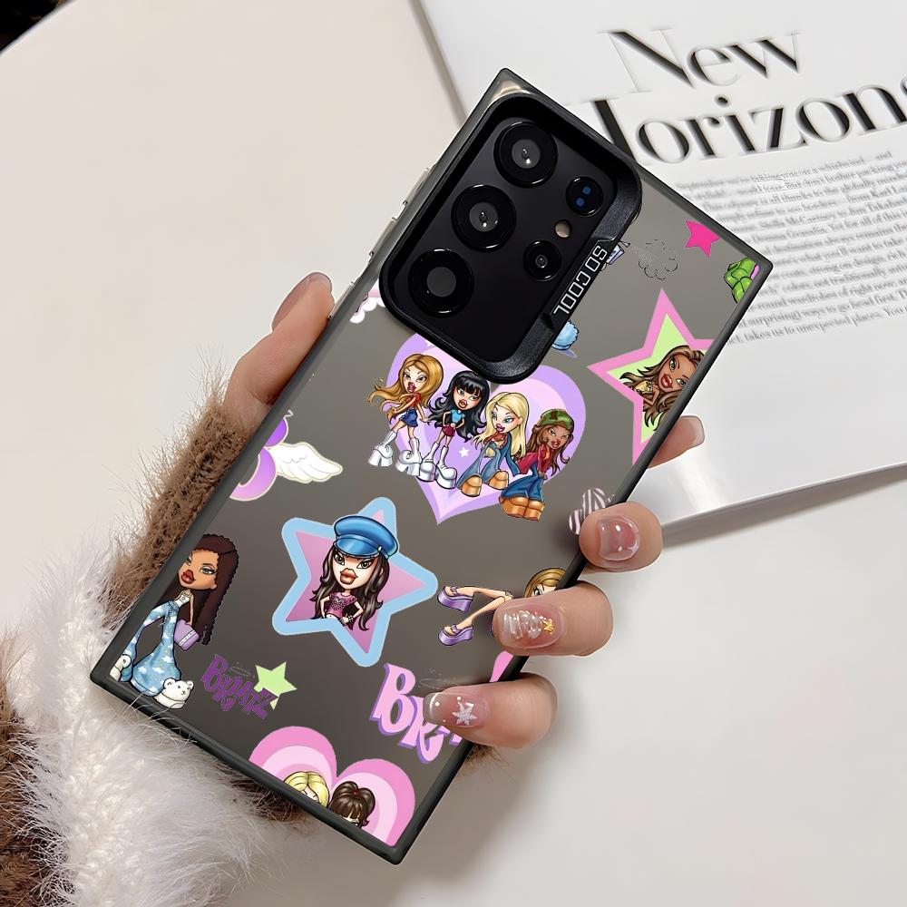 Fashion Girl B-BratzS Phone Case For Samsung Galaxy S25 Edge S24 S23 S22 S21 S20 Ultra Funda Silicone Silver Cover