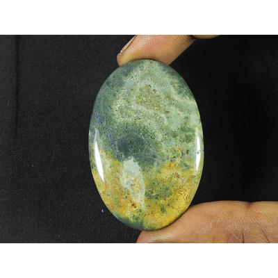 31X47X05MM Natürlicher Ozeanjaspis Oval Form Lose Cabochon Edelstein 65,65Cts SK-3595