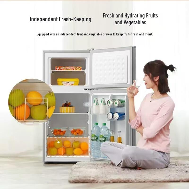 DAFIFY BCD-112CM Zweitüriger Mini-Kühlschrank