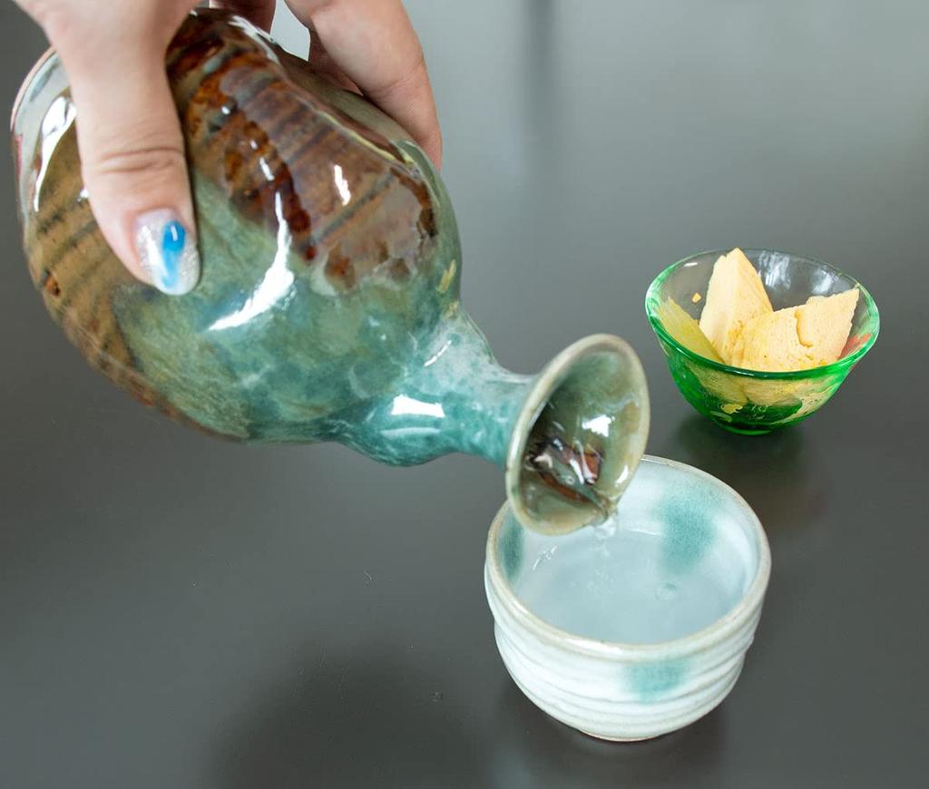 Ecchu Sansuke ware sake sake bottle sake cup in presentation box in a masterpiece made by craftsmen 16 x x height 310 ml Sake diameter x height 5 90