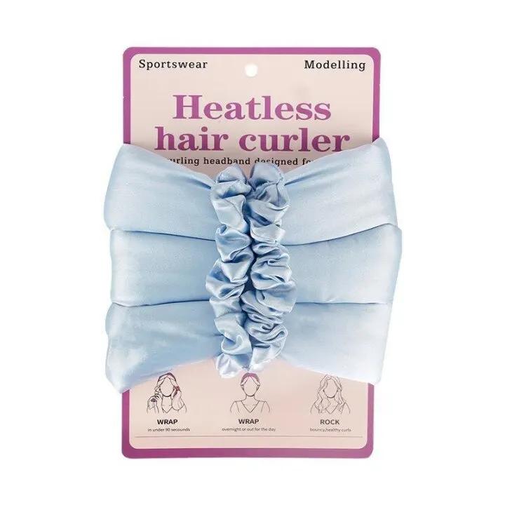 

Heatless Curling Headband Silk Hair Curler Hair Scrunchie Without Heat Women Girl Hair Saving Sleep Curler Curling Iron Size fits all небесно-голубой