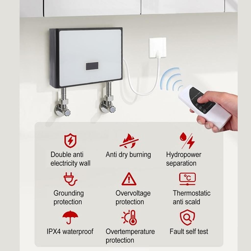 LF 001C Проточний водонагрівач Розумний домашній водонагрівач Під мийку Панель дистанційного керування Керування для кухні ванної кімнати 110В 4000Вт