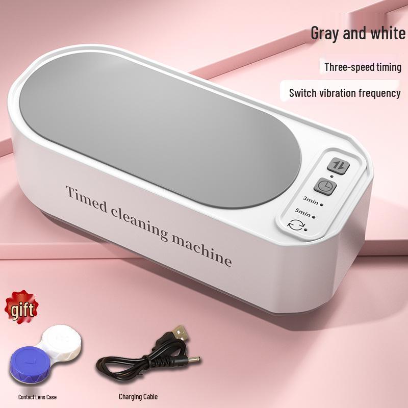 Multifunctional Ultrasonic Cleaner for Glasses, Contact Lenses, Jewelry, and Toothbrushes with Timer