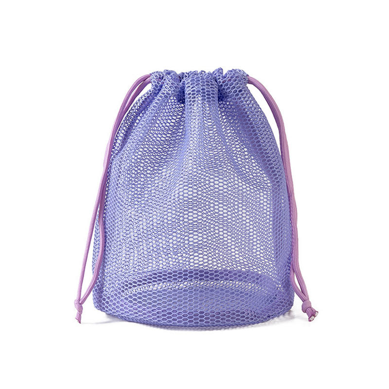 Mesh Large Capacity Drawstring Bag Portable Minimalist Toiletries Cosmetics Travel Carrying Storage Bag 4 Colors