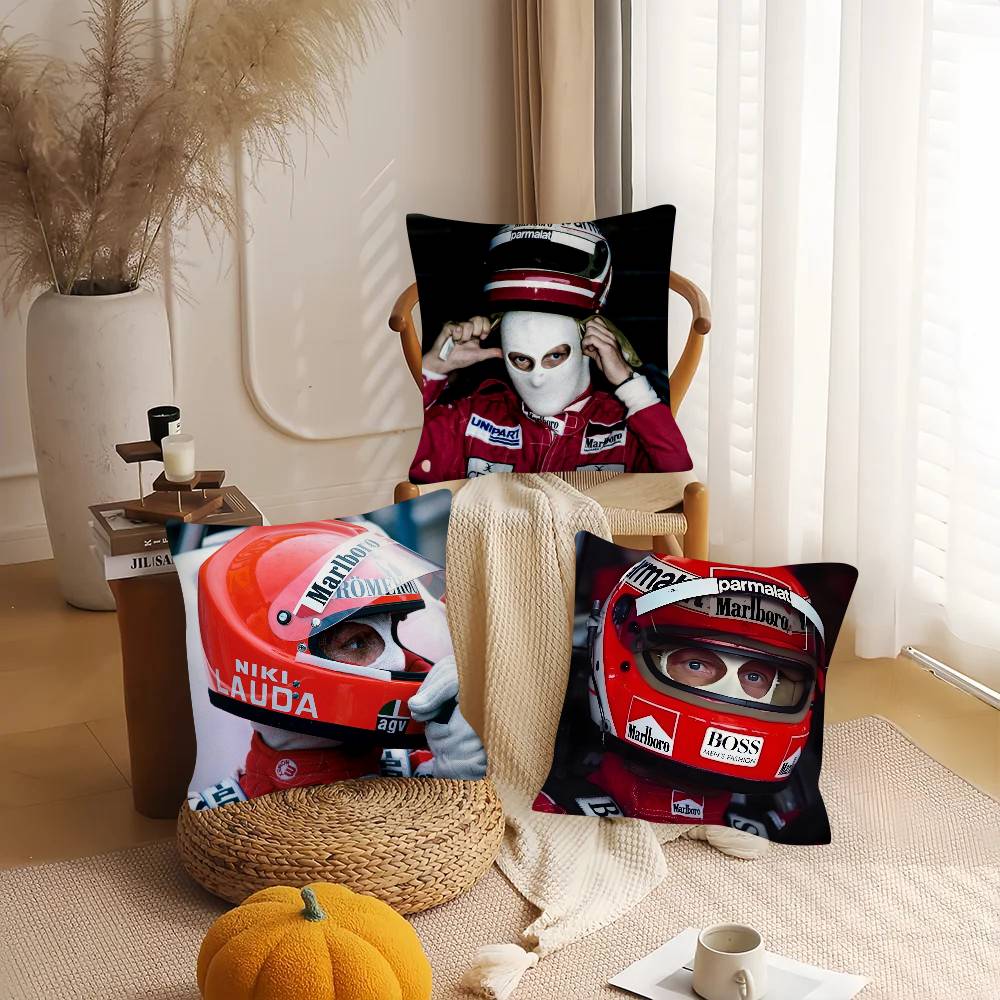 1Pc N-Niki Lo-Lauda Pillow Case Fashion Square Pillowcase Bedroom Sofa Room Ins Decoration Leisure