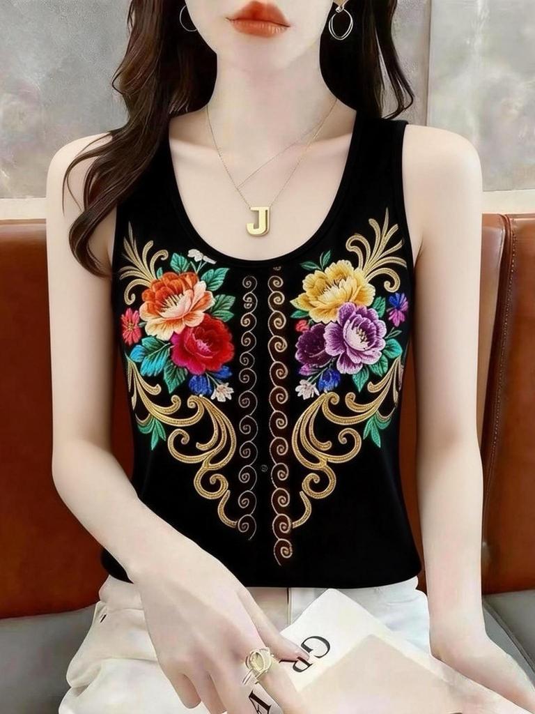New 2026 Slimming Printed Summer Camisole for Women - Trendy Belly Covering Design