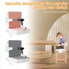 Child Dining Table Booster Seat Memory Foam Non Slip Booster Seat with Backrest and Safety Belts Waterproof Booster Seat Cushion