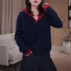 European Plus Size Faux Two-Piece Hooded Cardigan, Long Sleeve, Slimming, Autumn 2025 Fashion for Women