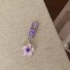 3Pcs Keychain Pendant Transparent Resin Flower Design Small Portable Decorative Pendant Bags Keys Wallets Cars Accessory