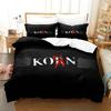 3D Print Korn Rock Band Bedding Set Duvet Cover Bed Set Quilt Cover Pillowcase Comforter king Queen Size Boys Adult Bedding Set
