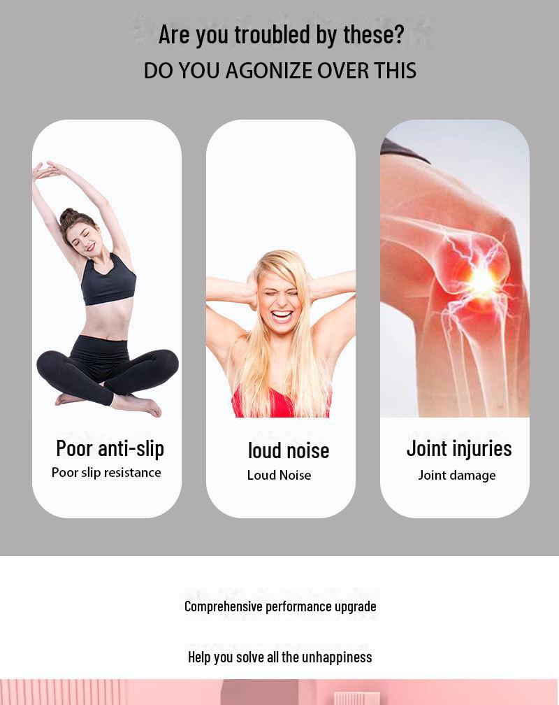 Pogrubiona Antypoślizgowa Mata do Jogi i Fitnessu Redukująca Hałas, Bardzo Szeroka i Długa do Aerobiku w Domu lub Tańca Dzieci