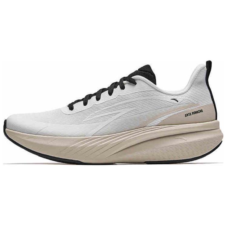 Anta Módní pohodlné protiskluzové běžecké boty s nízkým svrškem pro muže, bílé béžové 112515522-1